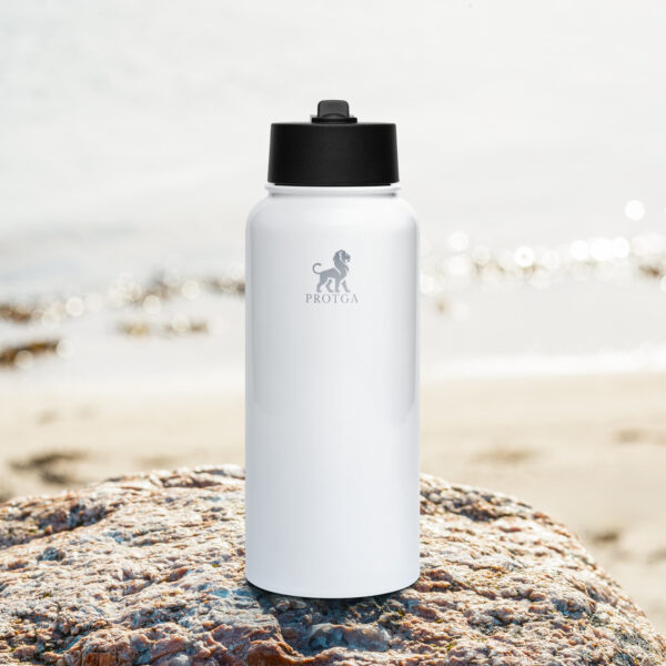 Water bottle for men, Stainless steel water bottle with a straw lid, water bottle with straw