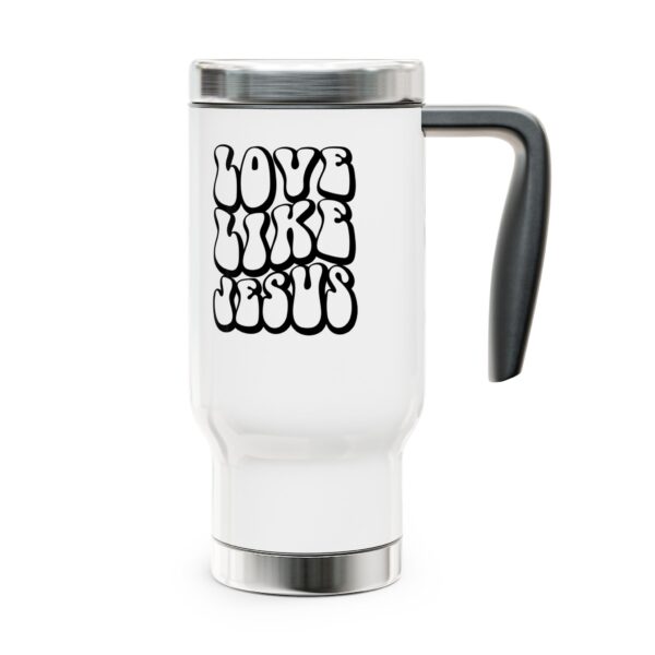 Inspirational Stainless Steel Travel Mug - Love Like Jesus - 14oz - Image 5