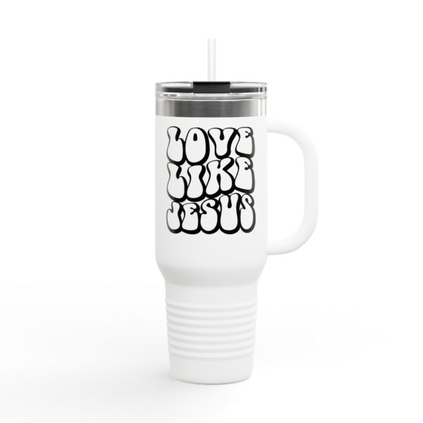 Inspirational Insulated Travel Mug - 40oz Love Like Jesus Design - Image 7
