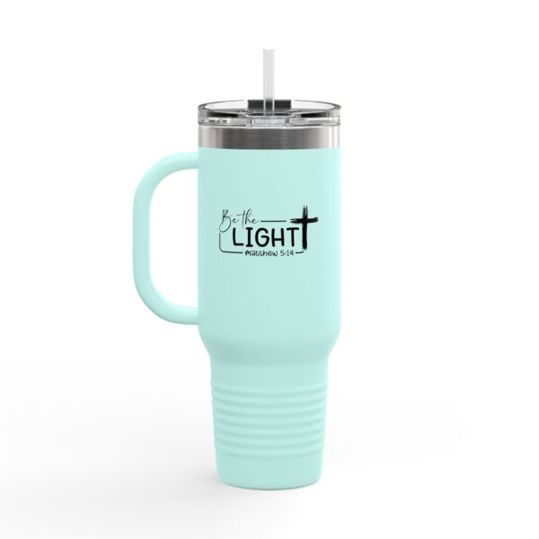 Inspirational Insulated Travel Mug - 40oz "Be the Light" - Perfect for Coffee Lovers - Image 4