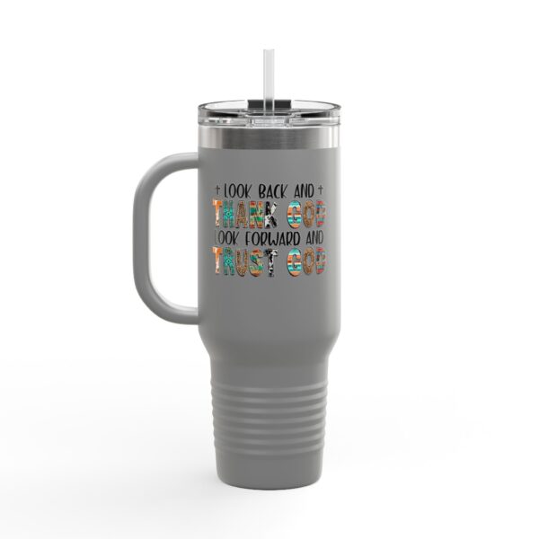Inspirational Insulated Travel Mug - 40oz, Thank God & Trust God - Image 14