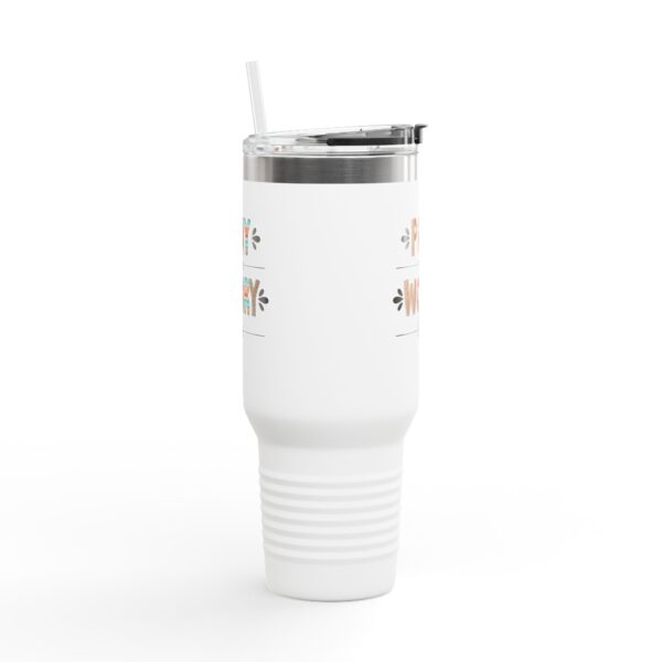 Pray More Worry Less Insulated Travel Mug - 40oz Motivational Drinkware - Image 2
