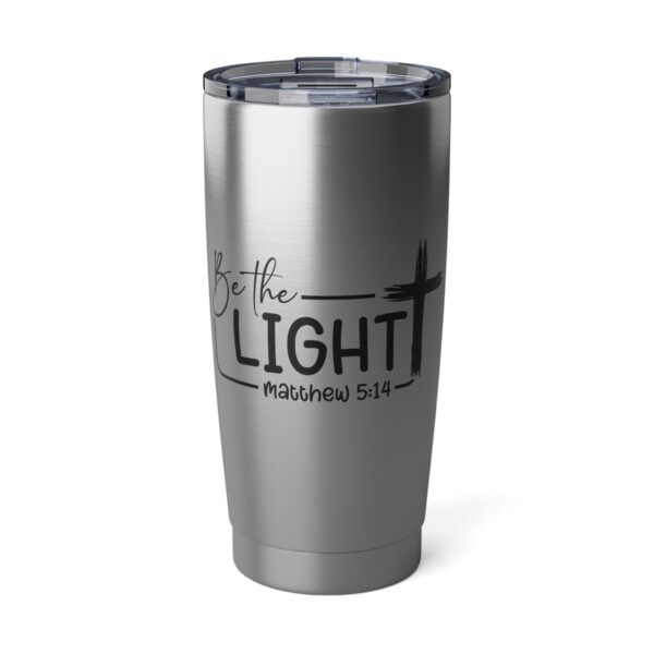 Inspirational 20oz Tumbler – "Be the Light" Design for Motivational Drinks, Faith Gift, Travel Mug, Bible Verse, Religious Inspiration