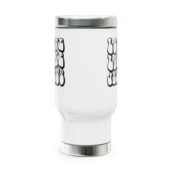 Inspirational Stainless Steel Travel Mug - Love Like Jesus - 14oz - Image 2