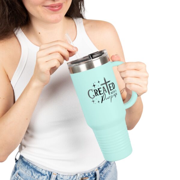 40oz Insulated Travel Mug - Created with a Purpose, christian travel mug gift - Image 5