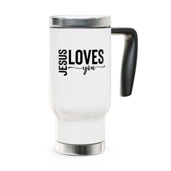 Inspirational Jesus Travel Mug - 14oz Stainless Steel with Handle