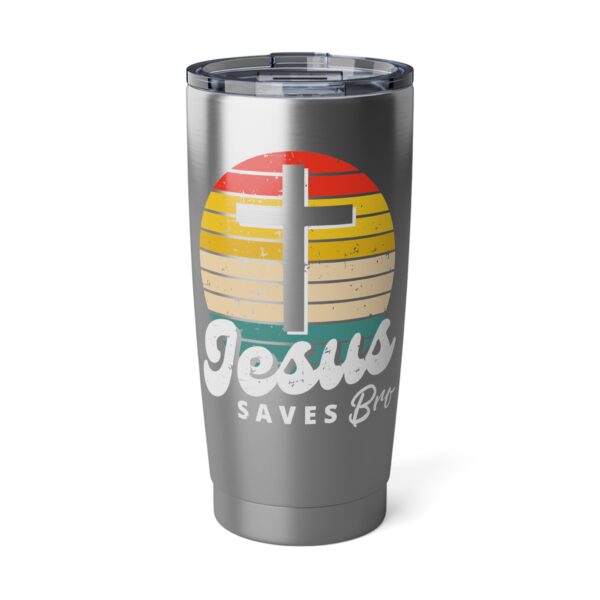 Jesus Saves Bro Tumbler, Inspirational Travel Mug, Faith-Based Gift, Motivational Drinkware, Christian Reusable Cup, Religious Tumblers