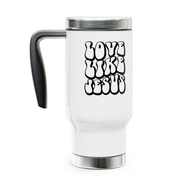 Inspirational Stainless Steel Travel Mug - Love Like Jesus - 14oz - Image 3
