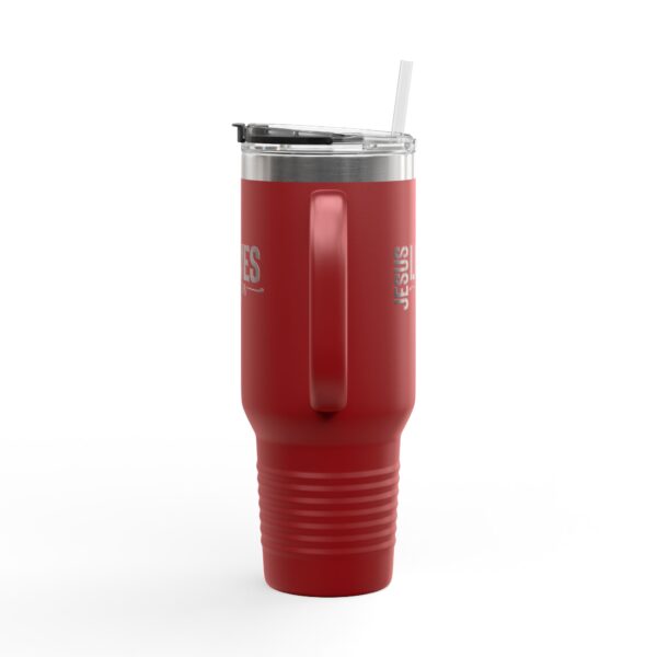 40oz Insulated Travel Mug - JESUS LOVES YOU Design - Image 3