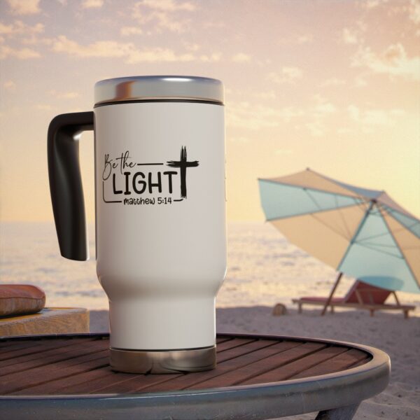 Inspirational Travel Mug - "Be the Light" Matthew 5:14 - 14oz Stainless Steel - Image 7