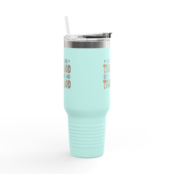 Inspirational Insulated Travel Mug - 40oz, Thank God & Trust God - Image 2