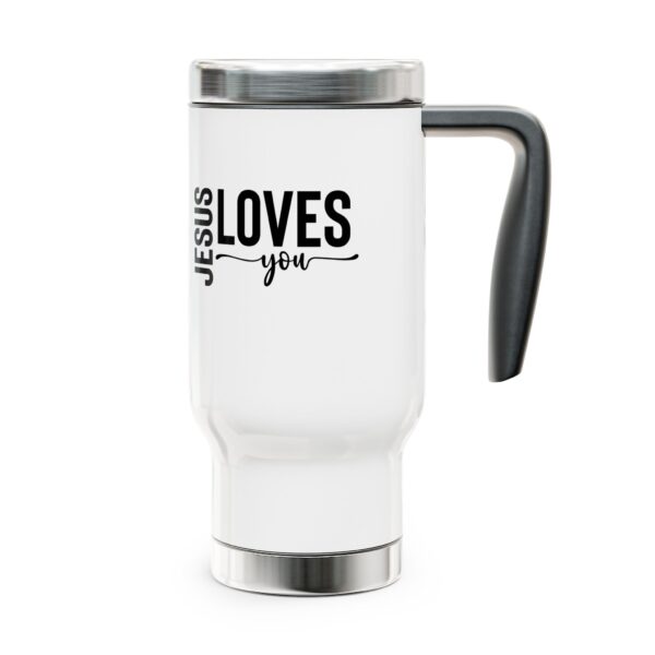 Inspirational Jesus Travel Mug - 14oz Stainless Steel with Handle - Image 5