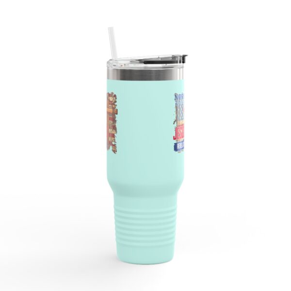 Faith-Inspired Insulated Travel Mug - 40oz with Jesus Is Revelation 14 Design - Image 11