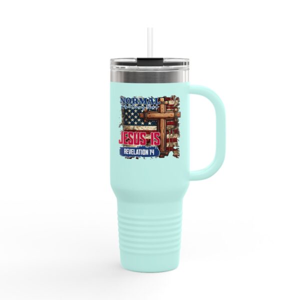 Faith-Inspired Insulated Travel Mug - 40oz with Jesus Is Revelation 14 Design - Image 12
