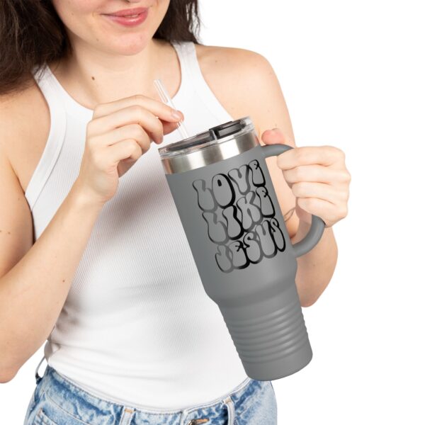 Inspirational Insulated Travel Mug - 40oz Love Like Jesus Design - Image 5