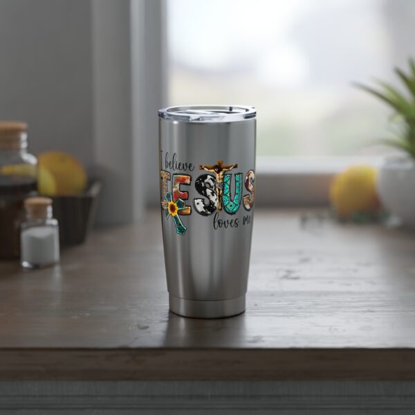 Inspirational Jesus Tumbler | 20oz Travel Mug, Faith-Based Gifts, Religious Drinkware, Christian Motivational Cup, Perfect for Gifts - Image 5