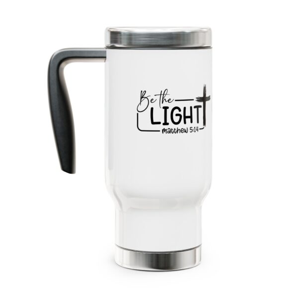 Inspirational Travel Mug - "Be the Light" Matthew 5:14 - 14oz Stainless Steel - Image 3
