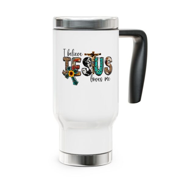 Faith-Inspired Travel Mug - I Believe Jesus Loves Me - Perfect Gift for Christians, Coffee Lovers, Holidays, Inspirational