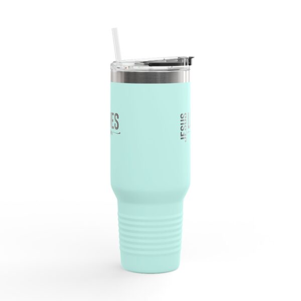 40oz Insulated Travel Mug - JESUS LOVES YOU Design - Image 11