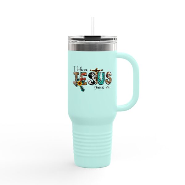 Faithful Travel Mug, Insulated Coffee Cup, Bible Verse Mug, Christian Gifts, Inspirational Drinkware, Religious Travel Tumbler
