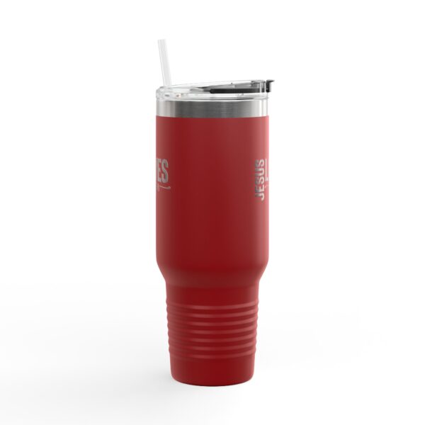 40oz Insulated Travel Mug - JESUS LOVES YOU Design - Image 2