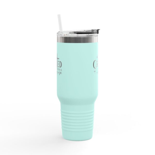 40oz Insulated Travel Mug - Created with a Purpose, christian travel mug gift - Image 2
