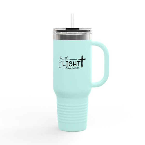 Inspirational Insulated Travel Mug - 40oz "Be the Light" - Perfect for Coffee Lovers