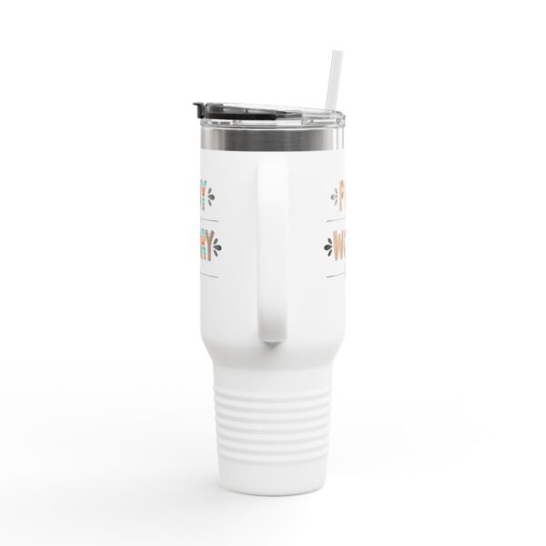 Pray More Worry Less Insulated Travel Mug - 40oz Motivational Drinkware - Image 3