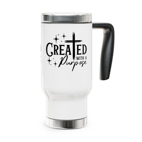 Inspirational Travel Mug - Created with a Purpose - 14oz Stainless Steel - christian travel mug gift