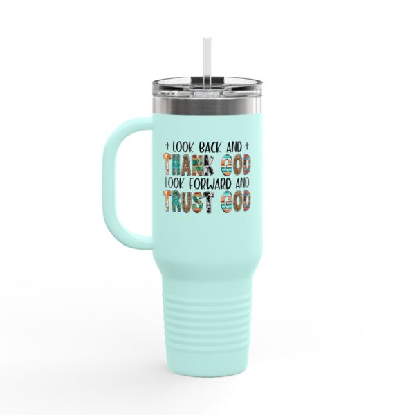 Inspirational Insulated Travel Mug - 40oz, Thank God & Trust God - Image 4