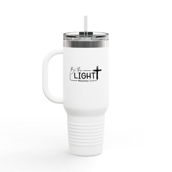Inspirational Insulated Travel Mug - 40oz "Be the Light" - Perfect for Coffee Lovers - Image 9