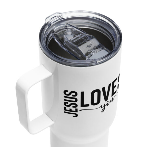 Travel mug with a handle, Religious travel mug, Jesus loves you, Christian travel mug - Image 8