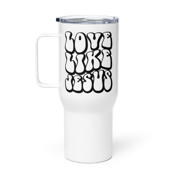 Travel mug with a handle, Christian travel mug, Love like Jesus - Image 2