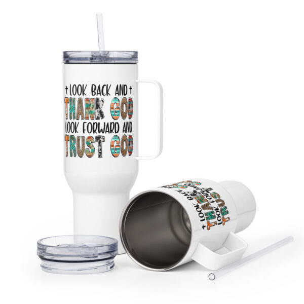 Travel mug with a handle, Christian Quotes travel mug, Religious travel mug gift - Image 5