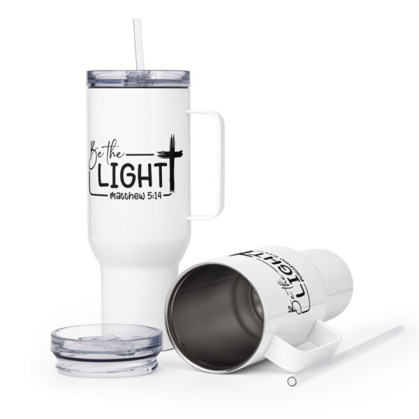 Bible verse Travel mug with a handle, Be the light travel coffee mug gift - Image 5