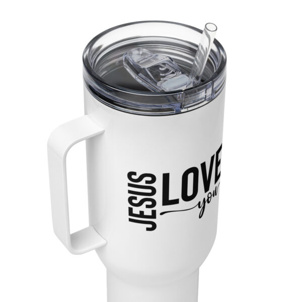 Travel mug with a handle, Religious travel mug, Jesus loves you, Christian travel mug - Image 10