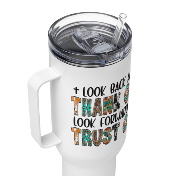 Travel mug with a handle, Christian Quotes travel mug, Religious travel mug gift - Image 6