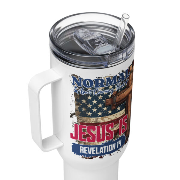Travel mug with a handle, Jesus travel coffee mug gift, Religious travel cup - Image 6