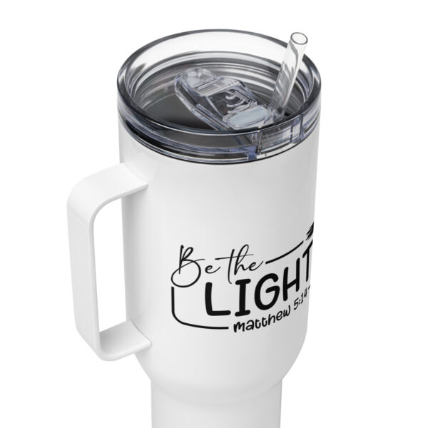 Bible verse Travel mug with a handle, Be the light travel coffee mug gift - Image 6