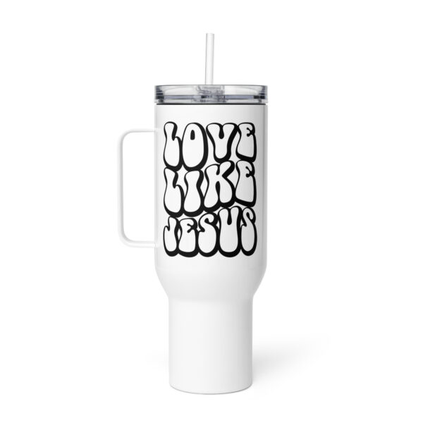 Travel mug with a handle, Christian travel mug, Love like Jesus - Image 6