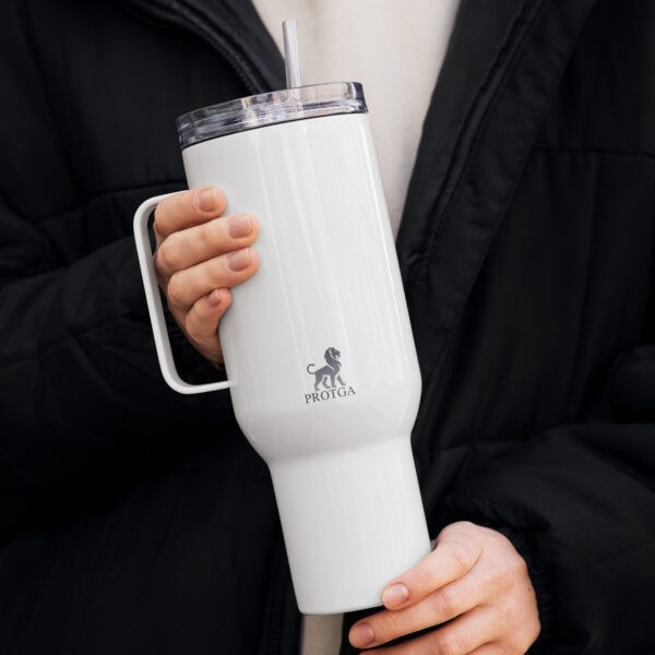 Travel mug with a handle, gift for her, gift for him, travel coffee cup
