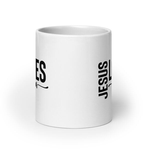 Religious coffee mug, Jesus loves you, Jesus mug gift, gift for her, gift for him, White glossy mug - Image 9